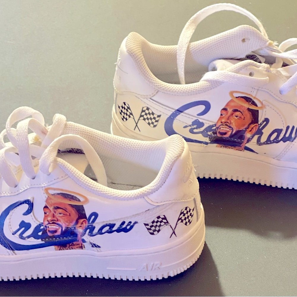 Nipsey Hussle Air Force 1 - Custom Paint -size 6Y